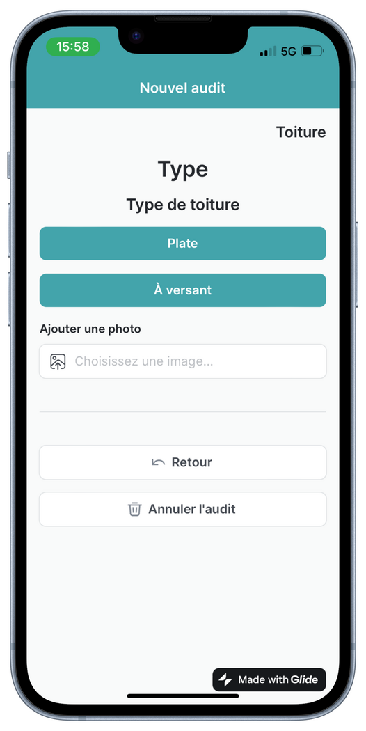 Capture d'écran de l'application up-check