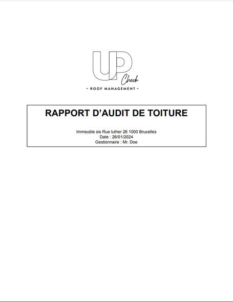 Rapport d'audit up-check généré automatiquement
